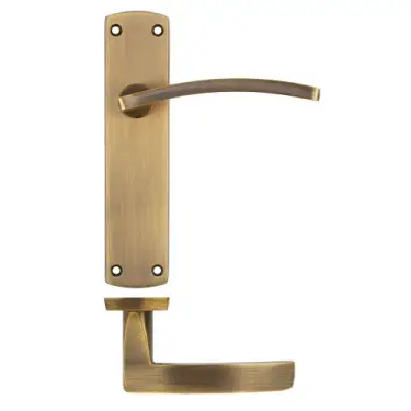 Click Here To Enlarge This Photo Of ZPA032-AB - Zoo Hardware Stanza 'Toledo' Lever Handles on Latch Backplate - Antique Brass &lpar;Contract Range&rpar;