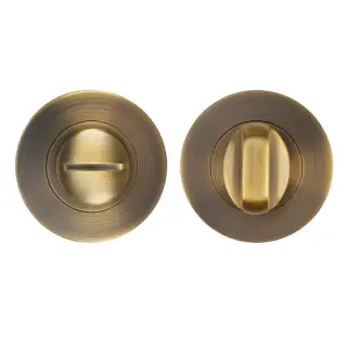 ZPA004-AB - Zoo Hardware Stanza Bathroom Turn & Release - Antique Brass &lpar;Contract Range&rpar;