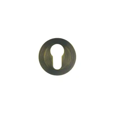 Click Here To Enlarge This Photo Of RT001-AB - Zoo Hardware Rosso Tecnica Euro Profile Escutcheon - Antique Brass