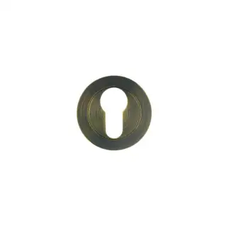RT001-AB - Zoo Hardware Rosso Tecnica Euro Profile Escutcheon - Antique Brass