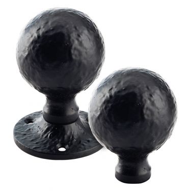Click Here To Enlarge This Photo Of FF415R - Zoo Hardware Foxcote Foundries Ball Rim Knobs (Unsprung) Black Antique