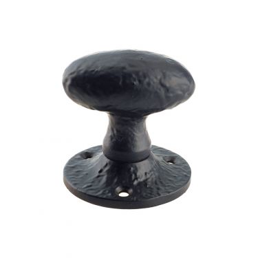 Click Here To Enlarge This Photo Of FF416M - Zoo Hardware Foxcote Foundries Oval Mortice Knobs (Unsprung) Black Antique