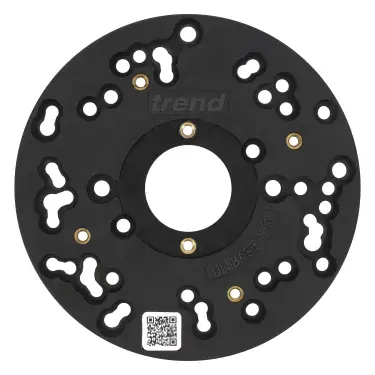 Click Here To Enlarge This Photo Of Trend UNIBASE&sol;150 150mm Universal Plunge Router Sub-Base c&sol;w Pins & Bush