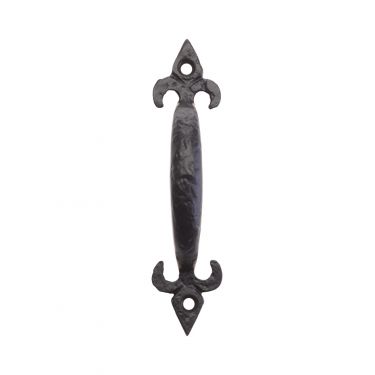 Click Here To Enlarge This Photo Of FF42 - Zoo Hardware Foxcote Foundries Fleur de Lys 127mm Pull Handle - Black Antique