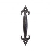 FF42 - Zoo Hardware Foxcote Foundries Fleur de Lys 127mm Pull Handle - Black Antique