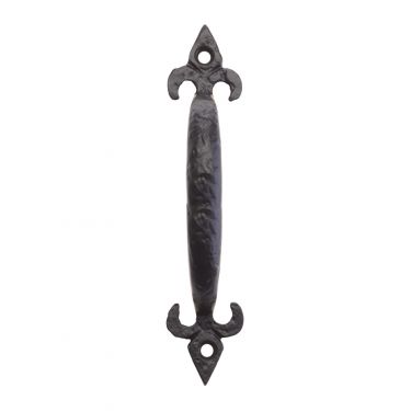 Click Here To Enlarge This Photo Of FF43 - Zoo Hardware Foxcote Foundries Fleur de Lys 152mm Pull Handle - Black Antique