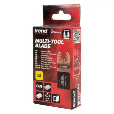 Click Here To Enlarge This Photo Of Trend MTB&sol;32CJ Universal 34mm Coarse Tooth CV Japanese Multi-Tool Blades &lpar;5 Pack&rpar;