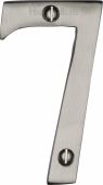 C1560 7-SN Heritage Brass Numeral 7 Face Fix 76mm (3") Satin Nickel Finish