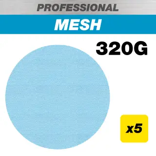 Trend AB&sol;150&sol;320P 150mm 320G Pro Mesh Random Orbital Sanding Disc &lpar;5 Pack&rpar;