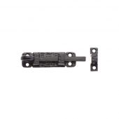 FF51 - Zoo Hardware Foxcote Foundries Curly Tail Door Bolt 102mm - Black Antique