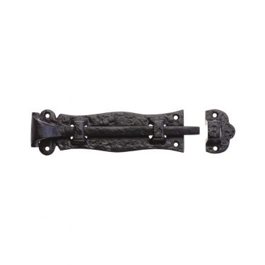 Click Here To Enlarge This Photo Of FF52 - Zoo Hardware Foxcote Foundries Plain Door Bolt 120mm - Black Antique