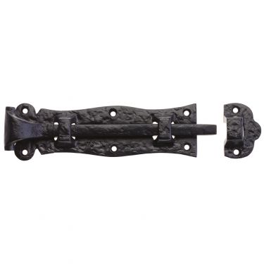 Click Here To Enlarge This Photo Of FF53 - Zoo Hardware Foxcote Foundries Plain Door Bolt 203mm - Black Antique