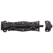 FF53 - Zoo Hardware Foxcote Foundries Plain Door Bolt 203mm - Black Antique