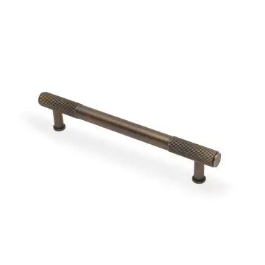 Click Here To Enlarge This Photo Of AW854R-160-AB - Alexander & Wilks Washington Reeded End Cabinet Pull 160mm c&sol;c - Antique Brass