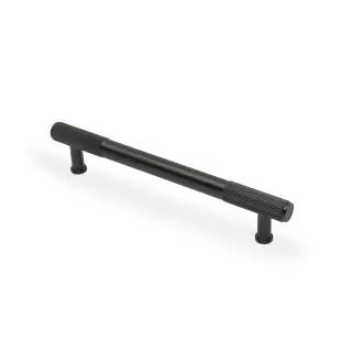 AW854R-160-DBZPVD - Alexander & Wilks Washington Reeded End Cabinet Pull 160mm c&sol;c - Dark Bronze PVD