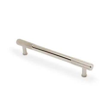 Click Here To Enlarge This Photo Of AW854R-160-PNPVD - Alexander & Wilks Washington Reeded End Cabinet Pull 160mm c&sol;c - Polished Nickel PVD