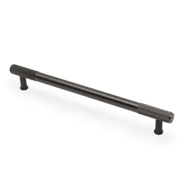 Click Here To Enlarge This Photo Of AW854R-224-DBZPVD - Alexander & Wilks Washington Reeded End Cabinet Pull 224mm c&sol;c - Dark Bronze PVD