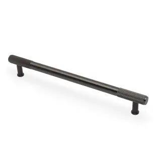 AW854R-224-DBZPVD - Alexander & Wilks Washington Reeded End Cabinet Pull 224mm c&sol;c - Dark Bronze PVD