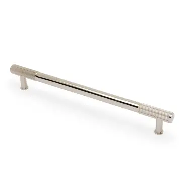 Click Here To Enlarge This Photo Of AW854R-224-PNPVD - Alexander & Wilks Washington Reeded End Cabinet Pull 224mm c&sol;c - Polished Nickel PVD