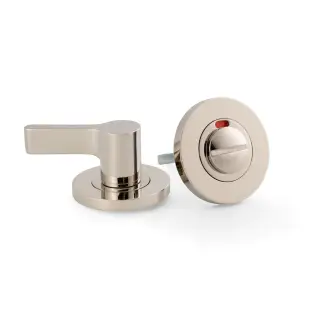 AW799PNPVD - Alexander & Wilks Disabled Thumbturn and Emergency Release with Indicator on 50mm x 6mm Rose - Polished Nickel PVD