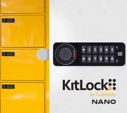 Click Here To Enlarge This Photo Of Codelocks KL90 RH KitLockNano Electronic Digital Combination Lock with Key Override - Black &lpar;Right Hand&rpar;