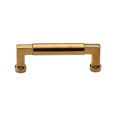 Click Here To Enlarge This Photo Of C0312 101-ULB Heritage Brass Cabinet Pull Bauhaus Design 101mm CTC Unlacquered Brass Finish