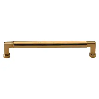C0312 203-ULB Heritage Brass Cabinet Pull Bauhaus Design 203mm CTC Unlacquered Brass Finish