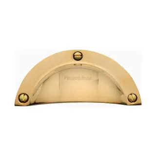 C1700-ULB Heritage Brass Drawer Cup Pull Traditional Design Unlacquered Brass finish