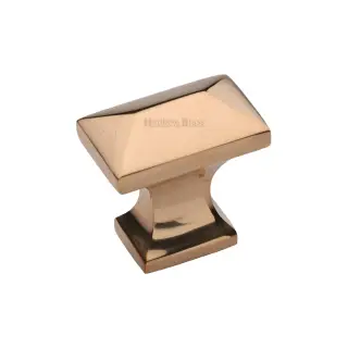 C2232-ULB Heritage Brass Cabinet Knob Pyramid Design 35mm Unlacquered Brass Finish