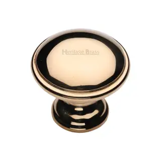 C3950 32-ULB Heritage Brass Cabinet Knob Domed Design 32mm Unlacquered Brass finish