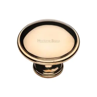 C3950 38-ULB Heritage Brass Cabinet Knob Domed Design 38mm Unlacquered Brass finish