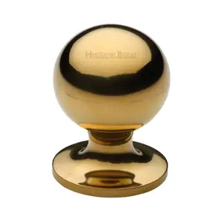 C8321 32-ULB Heritage Brass Cabinet Knob Ball Design 32mm Unlacquered Brass finish