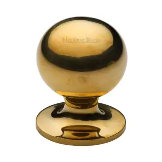 C8321 38-ULB Heritage Brass Cabinet Knob Ball Design 38mm Unlacquered Brass finish