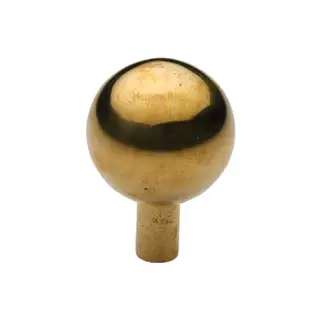 C8323 22-ULB Heritage Brass Cabinet Knob Sphere Design 22mm Unlacquered Brass finish