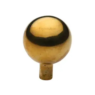 C8323 28-ULB Heritage Brass Cabinet Knob Sphere Design 28mm Unlacquered Brass finish
