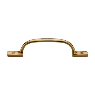 V1090 152-ULB Heritage Brass Pull Handle Russell Design 152mm Unlacquered Brass finish