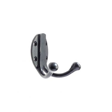 Click Here To Enlarge This Photo Of FF71PCB - Zoo Hardware Foxcote Foundries Double Robe Hook - Black Antique