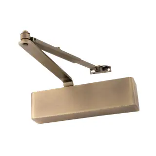 Eclipse 28982 93 Series Adjustable Size 2-4 Overhead Door Closer with Backcheck - Matt Antique Brass