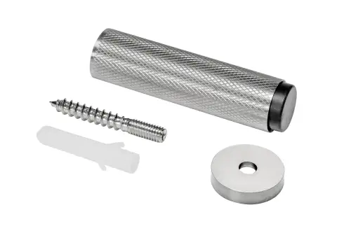Click Here To Enlarge This Photo Of Eclipse 63742 76mm Knurled Door Stop - Satin Stainless Steel