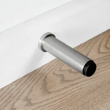Click Here To Enlarge This Photo Of Eclipse 63742 76mm Knurled Door Stop - Satin Stainless Steel