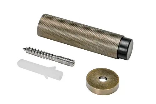 Click Here To Enlarge This Photo Of Eclipse 63745 76mm Knurled Door Stop - Matt Antique Brass