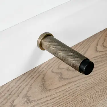 Click Here To Enlarge This Photo Of Eclipse 63745 76mm Knurled Door Stop - Matt Antique Brass