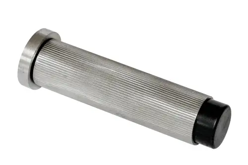 Click Here To Enlarge This Photo Of Eclipse 63752 76mm Linear Knurled Door Stop - Satin Stainless Steel