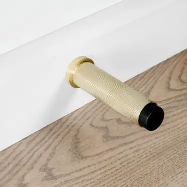 Click Here To Enlarge This Photo Of Eclipse 63754 76mm Linear Knurled Door Stop - Satin Brass