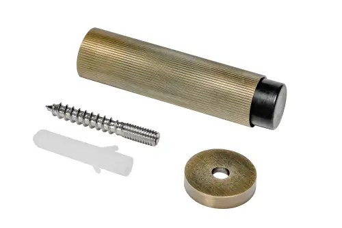 Click Here To Enlarge This Photo Of Eclipse 63755 76mm Linear Knurled Door Stop - Matt Antique Brass