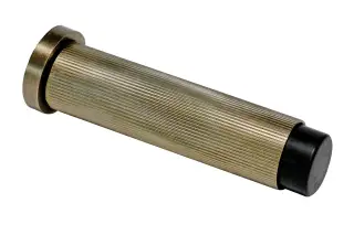 Eclipse 63755 76mm Linear Knurled Door Stop - Matt Antique Brass