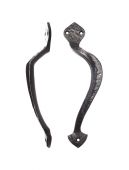 FF80R - Zoo Hardware Foxcote Foundries Offset 241mm Pull Handle (Right Hand) Black Antique
