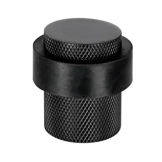 Eclipse 63761 30mm Knurled Floor Door Stop - Matt Black