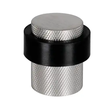 Click Here To Enlarge This Photo Of Eclipse 63762 30mm Knurled Floor Door Stop - Satin Stainless Steel