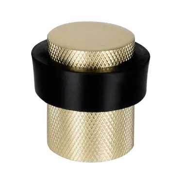 Click Here To Enlarge This Photo Of Eclipse 63764 30mm Knurled Floor Door Stop - Satin Brass